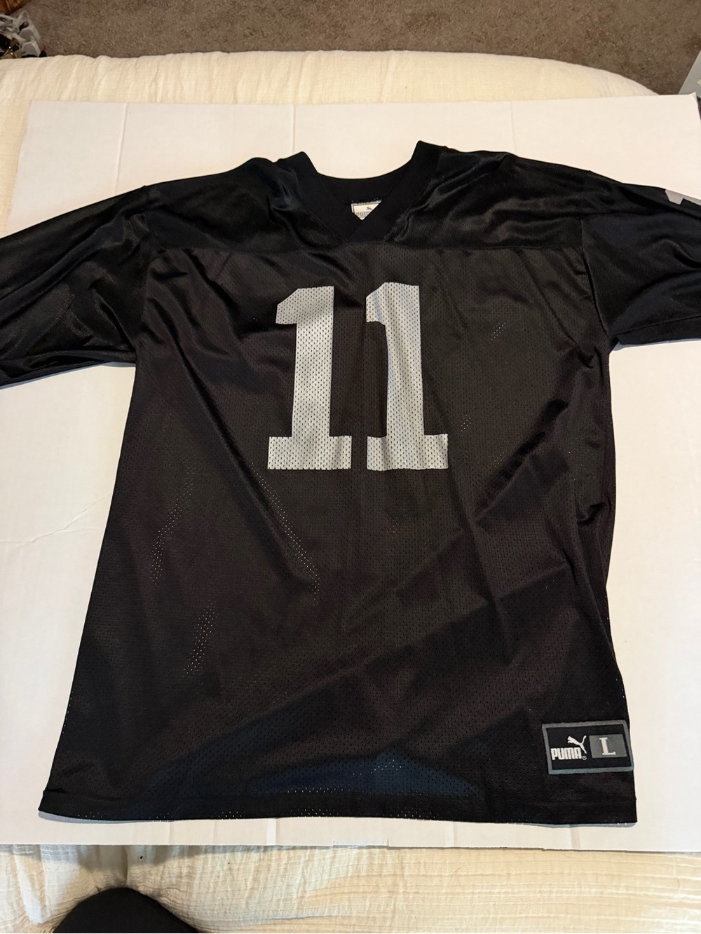Puma Sebastian Janikowski Oakland Raiders #11 Black Jersey Size Large